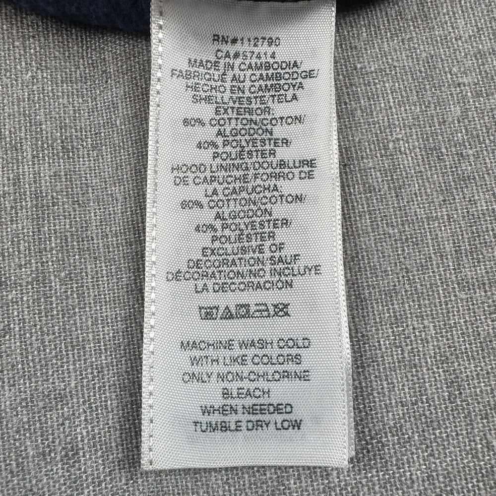 True Religion Core Hoodie Mens Small Blue Full Zip Buddha Logo Sweatshirt Fleece - Picture 6 of 11